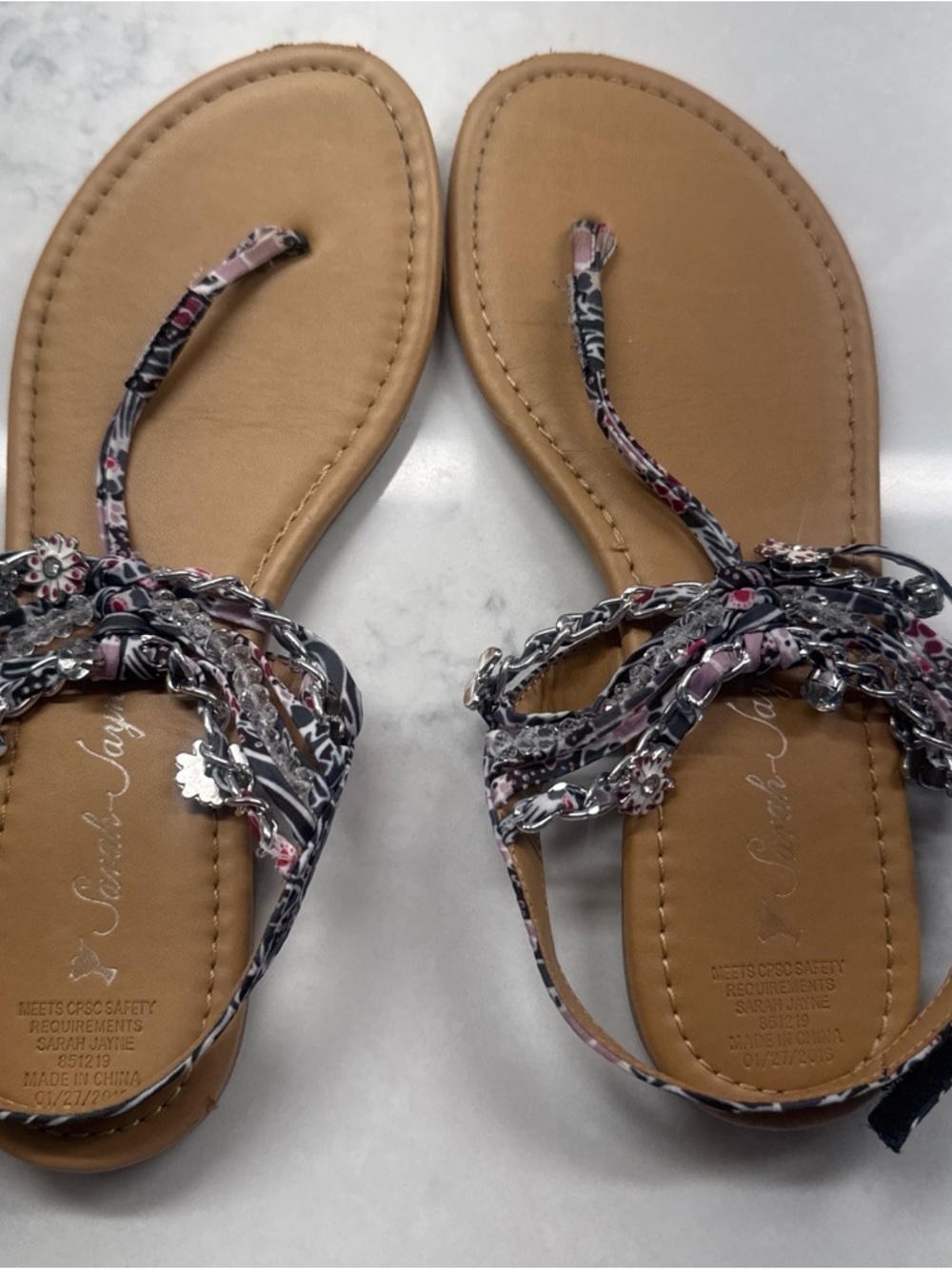 Seychelles Floral Strappy Tan Flip Sandals